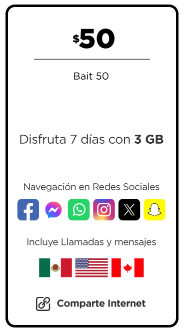 Paquete Bait 50